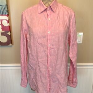 Tasso Elba Pink Casual Button Down Shirt